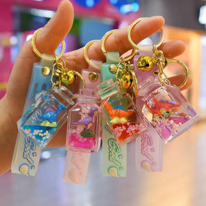 Dino Key Chain Women Acrylic Pendant Animal Keychain Car Rings