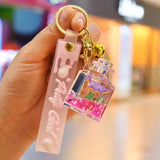 Dino Key Chain Women Acrylic Pendant Animal Keychain Car Rings