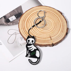 Acrylic All Saints' Cat Key Chain Animal Corsage Jewelry Accessories Women