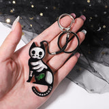 Acrylic All Saints' Cat Key Chain Animal Corsage Jewelry Accessories Women