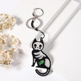 Acrylic All Saints' Cat Key Chain Animal Corsage Jewelry Accessories Women