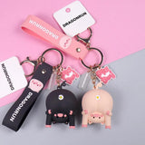 Pig Chrysanthemum Keychain Bag Pendant Couple Accessories