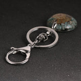 Boho Conch Chip Stone Orgone Pendant Keychain for Couple Men Women