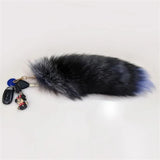 FATPIG Women's Fox Fur Tail Keychain Handbag Trinket Pendant