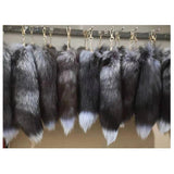 FATPIG Women's Fox Fur Tail Keychain Handbag Trinket Pendant