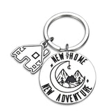 House Keychain Home Adventure Keychain Housewarming Gift Metal Key Chain