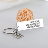 House Keychain Home Adventure Keychain Housewarming Gift Metal Key Chain