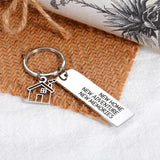 House Keychain Home Adventure Keychain Housewarming Gift Metal Key Chain
