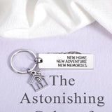 House Keychain Home Adventure Keychain Housewarming Gift Metal Key Chain
