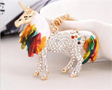 Unicorn Rhinestone Keychain Car Key Ring Small Gift B881