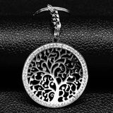 Tree of Life Crystal Stainless Steel Keychain for Women