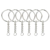 10pcs Stainless Steel 25mm Circle Rings Key Chains Short DIY Key Chains