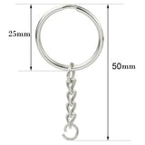 10pcs Stainless Steel 25mm Circle Rings Key Chains Short DIY Key Chains