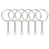 10pcs Stainless Steel 25mm Circle Rings Key Chains Short DIY Key Chains
