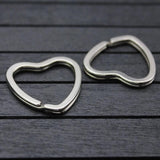Heart Shape Metal DIY Keychain with Split Ring Key Holder