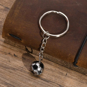 Soccer Football Key Chains, Stainless Steel Team Keyrings for Fans
