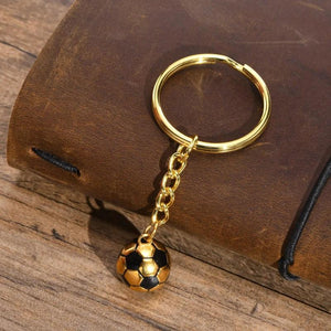 Soccer Football Key Chains, Stainless Steel Team Keyrings for Fans