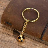 Soccer Football Key Chains, Stainless Steel Team Keyrings for Fans