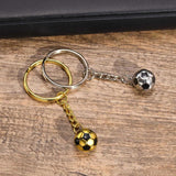 Soccer Football Key Chains, Stainless Steel Team Keyrings for Fans