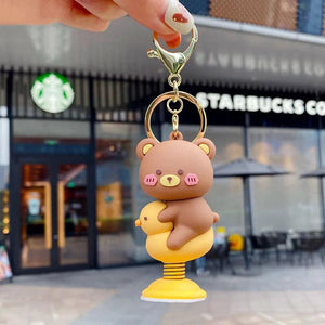 Rubber Dropping Animal Keychain Car Decoration Gift