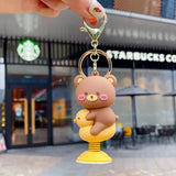 Rubber Dropping Animal Keychain Car Decoration Gift