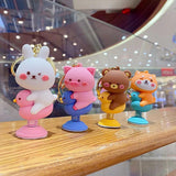 Rubber Dropping Animal Keychain Car Decoration Gift