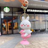Rubber Dropping Animal Keychain Car Decoration Gift