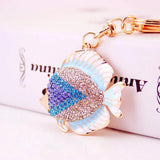Tropical Fish Keychain Set Colorful Metal Pendant Sea Animal Bag Accessory