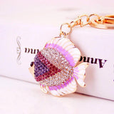 Tropical Fish Keychain Set Colorful Metal Pendant Sea Animal Bag Accessory