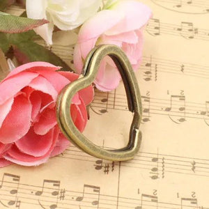 20pcs Heart Split Key Rings Keychain Strong Nickel-free K05032