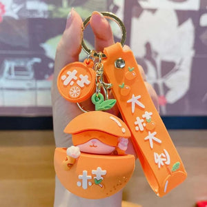 Cartoon Cat Pendant Keychain Couple Gift Charms