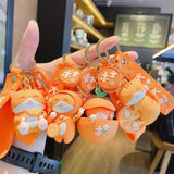 Cartoon Cat Pendant Keychain Couple Gift Charms