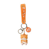 Cartoon Cat Pendant Keychain Couple Gift Charms