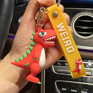 T-Rex Dinosaur Keychain Silicone Car Key Bag Pendant Jewelry