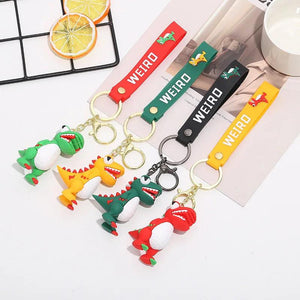 T-Rex Dinosaur Keychain Silicone Car Key Bag Pendant Jewelry