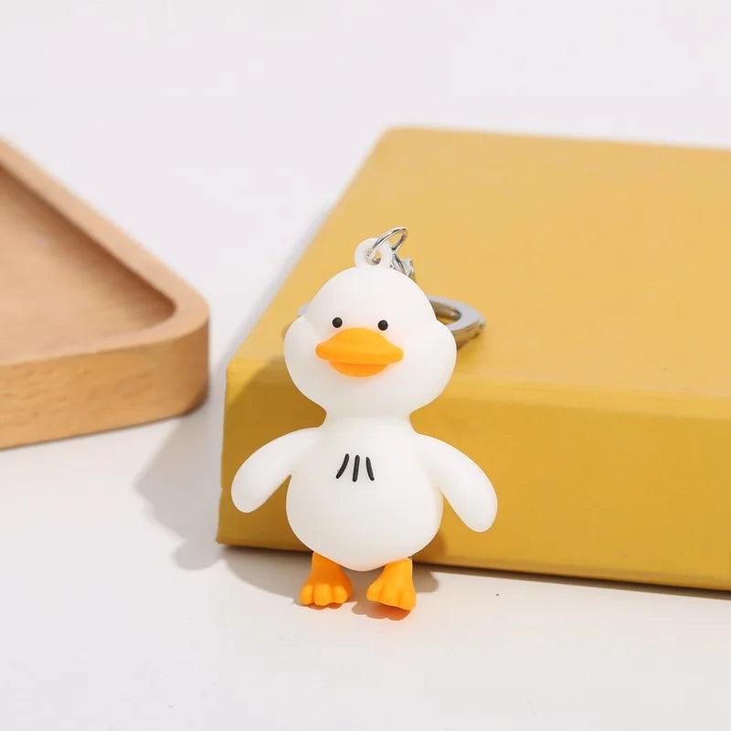 Yellow Duck Keychain Women Anime Bag Pendant Key Ring