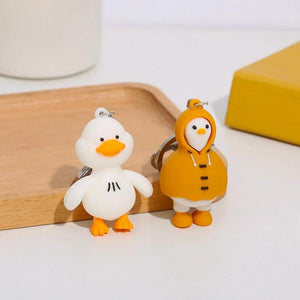 Yellow Duck Keychain Women Anime Bag Pendant Key Ring