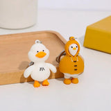 Yellow Duck Keychain Women Anime Bag Pendant Key Ring