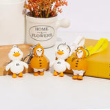 Yellow Duck Keychain Women Anime Bag Pendant Key Ring