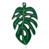 DIY Alloy Hollow Turtle Leaf Keychain Pendant Nordic Green Fresh Drop Oil