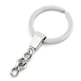 Round Silver Alloy Keychain & Keyring DIY Jewelry Gift Findings 6.2cm x 3cm