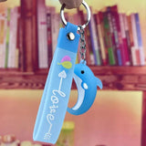 Dolphin Whale Keychain Car Handbag Pendant with Bell Toy