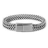 Punk Heavy Weave Chain Men Bracelets Stainless Steel 15mm