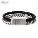 Punk Heavy Weave Chain Men Bracelets Stainless Steel 15mm