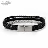Punk Heavy Weave Chain Men Bracelets Stainless Steel 15mm