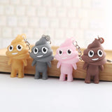 5pcs Spoof Poop Funny 3D Personality Keychain Pendant Jewelry Gift