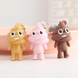 5pcs Spoof Poop Funny 3D Personality Keychain Pendant Jewelry Gift