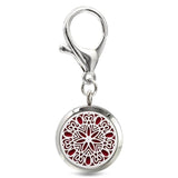 Feather Heart Key Chain Essential Oil Diffuser Magnetic Locket