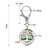 Feather Heart Key Chain Essential Oil Diffuser Magnetic Locket