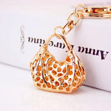 Crystal Handbag Shape Key Chain Women's Bag Accessories Metal Pendant Key Chain